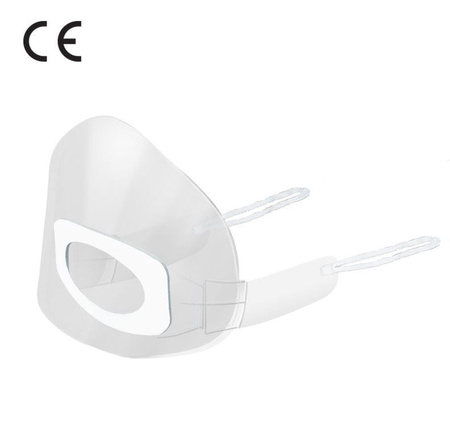 Mini-Gesichtsschutz für Mund und Nase „Mouth Shield“ – transparente, beschlagfreie Maske, 5 Stück, Größe S/M