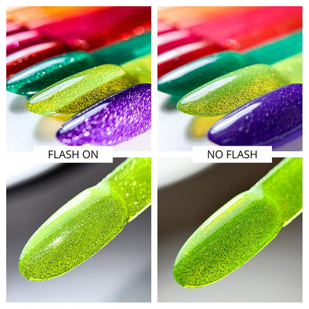Smalto ibrido Molly Nails Flashing Lights Neon Evergreen senza HEMA/Di-HEMA 8 g n. 647
