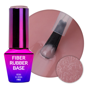 2-in-1 Fiber Rubber Base for Manicures and Pedicures by MollyLac Biscotti (HEMA/Di-HEMA Free) 10g