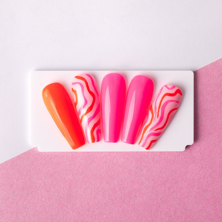 Esmalte híbrido Molly Nails Fancy Fashion Splash Of Pink Neon sin HEMA/Di-HEMA, 8 g, n.º 332