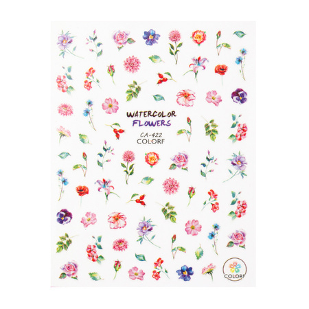 Selbstklebende Nagelsticker mit Blumenmotiv CA-422