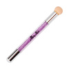 Dwustronny pędzel gąbka Molly Nails do ombre i nail art stempel z cyrkoniami fioletowy