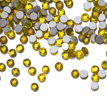 Strass en verre pour ongles SS3 Citrine, environ 50 pièces.