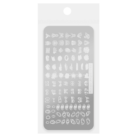 Plaque de tampons à motifs Finger Angel V32