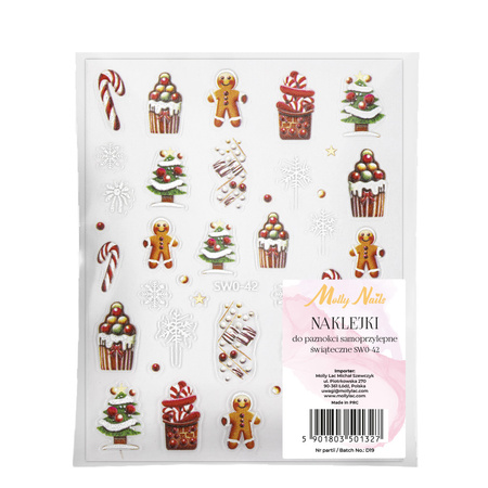 Molly Nails SW0-42 self-adhesive Christmas nail stickers