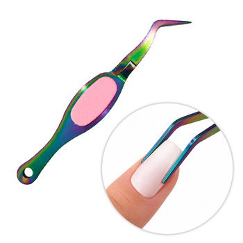 Pince à ongles professionnelle MollyNails rose pour la pose de faux ongles