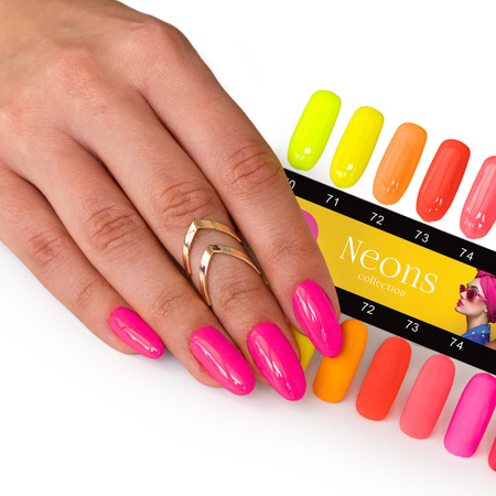 Lakier hybrydowy Molly Nails Neons Candy Pink HEMA/Di-HEMA Free 8g Nr 75