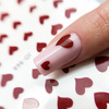 Autocollants pour ongles fins en forme de cœurs JO-968