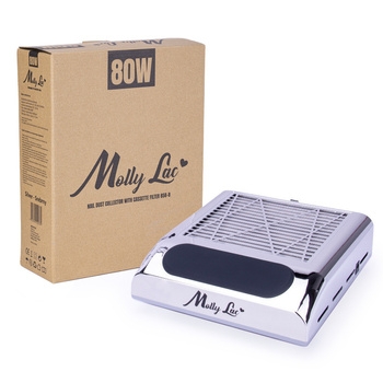Filtro de polvo de 80 W tipo casete MollyLac, con un ventilador, color plata, 858-8