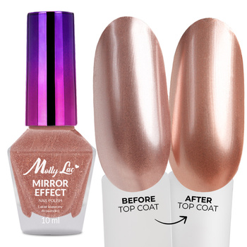 Klassischer Nagellack MollyLac Mirror mit Spiegel-/Metalleffekt Nr. 11 10 ml