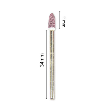 Fraise ovale en pierre rose n° 8