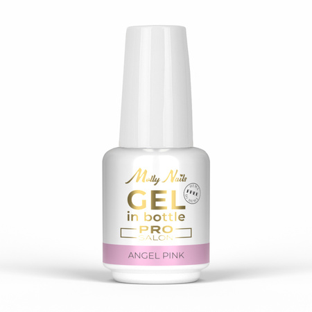 Формуючий гель у флаконі з пензликом Gel in Bottle Molly Nails Pro Salon Angel Pink без HEMA/Di-HEMA, 15 г