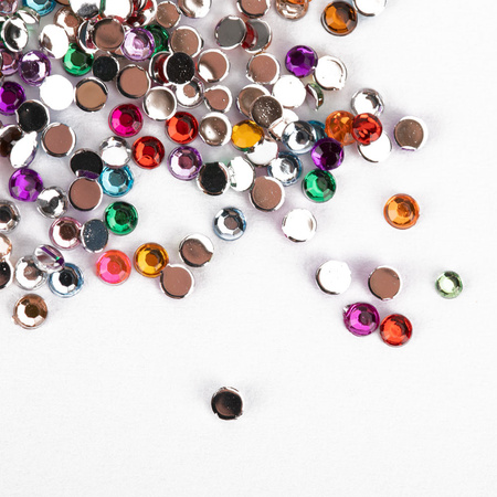 Nail decoration rhinestones imitation glass mix of colors and sizes 2 mm and 1.5 mm approx. 200 pcs