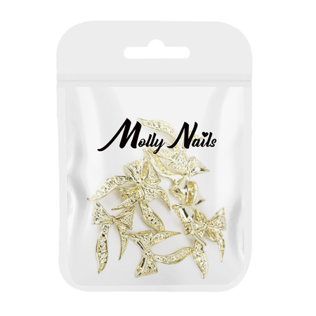 3D-Schleifen-Nageldekorationen von Molly Nails Nr. 2, 10 Stück