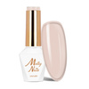 Esmalte híbrido Molly Nails French Manicure Delicate Brown sin HEMA ni Di-HEMA, 8 g, n.º 132