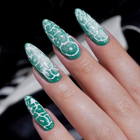 Creative Flow Color Gel - Gel creativo para Nail Art con efecto de diseños difuminados y suaves Molly Nails White, sin HEMA ni Di-HEMA, 5 g