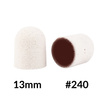 Pedicure caps 13 mm, 240 grit, 10 pcs Fabric Podo AlleMed White