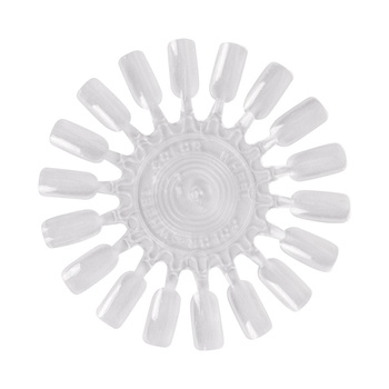 Round nail polish template, 18 nails, transparent
