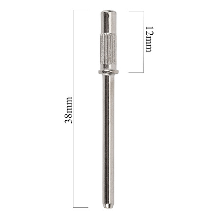 Stahl-Trägerdorn für Schleifkappen, 38 mm, silberfarben, glatt
