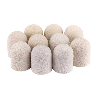 Capuchons pour pédicure 13 mm, gradation 180, 10 pièces, Fabric Podo AlleMed, blanc