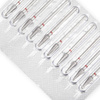 Set di frese diamantate a forma di pera, rosso tenue, 10 pezzi