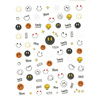Autocollants pour ongles fins et autocollants Emoji n° 1024
