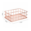 Organizer a cestino in metallo color oro rosa n. 1