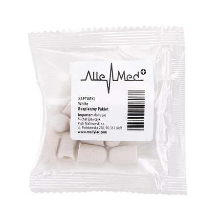 Kappen für Pediküre 7 mm, Körnung 120, 100 Stück Fabric Podo AlleMed Weiß White