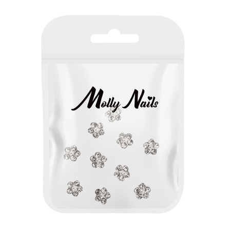Adornos para uñas con flores en 3D Molly Nails K1122, 10 unidades