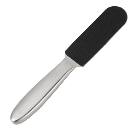 Терка для педикюру з 10 змінними насадками, 21,5 см, металева, срібна