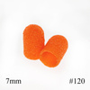 Pedicure caps 7mm, 120 grit, 100 pcs Fabric Podo AlleMed Orange