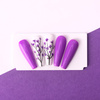 Flores secas para decorar las uñas MollyLac Purple, 5 unidades