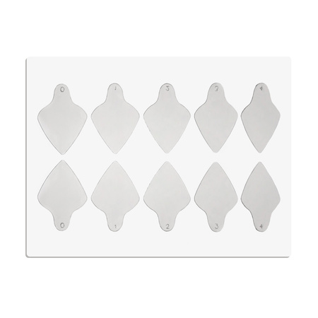 Moules autocollants en silicone pour Dual Form, pointe courte ST012-4 MollyLac, 24 pièces