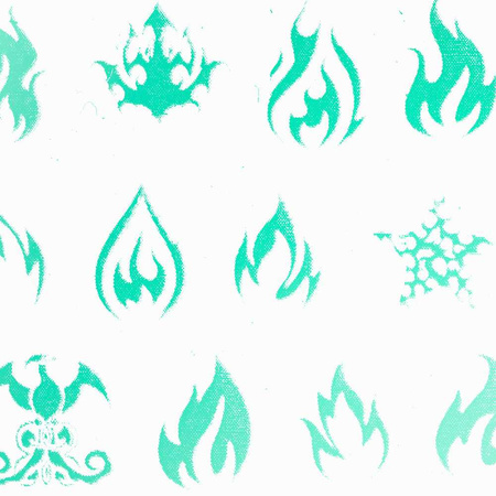 Folia transferowa Luminous Flames 100 cm świecąca w UV Nr 8
