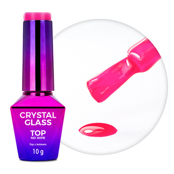 Top colorato senza risciacquo Crystal Glass Molly Nails Pink HEMA/Di-HEMA Free 10 g