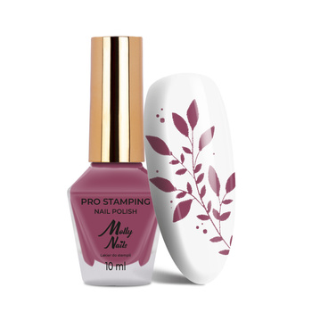 Лак для стемпінгу Molly Nails PRO Stamping Dusty Pink Berry № 18, 10 мл
