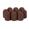 Cappucci abrasivi per pedicure con interno in cotone, 16 mm, grana 60, marroni, AlleMed, 10 pezzi
