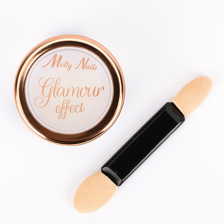 Glamour-Effekt-Nagelstaub von Molly Nails mit Handpuppe Nr. 5, 1 g