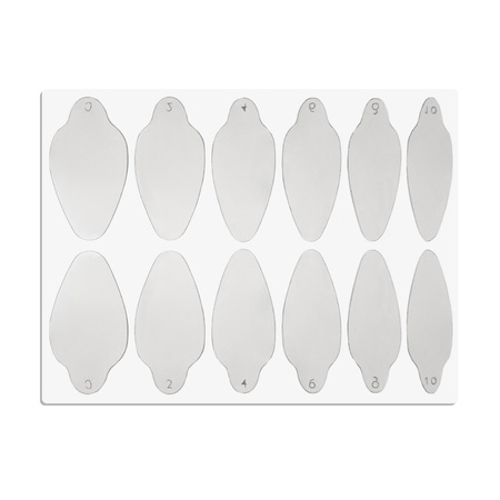 Moules autocollants en silicone pour Dual Form ovale ST012-3 MollyLac, 24 pièces