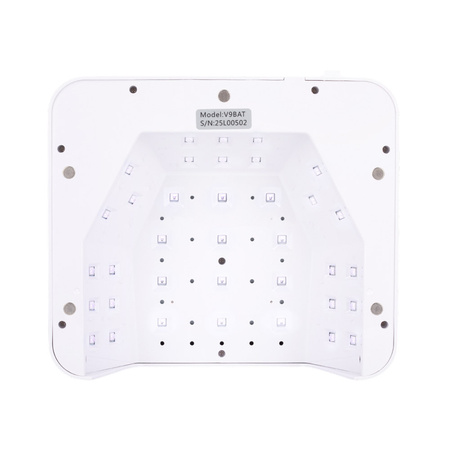 Lámpara UV/LED para uñas de 36 W Molly Nails para esmaltes híbridos, geles y acrilogeles, inalámbrica, blanca, modelo V9BAT