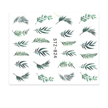 STZ-824 Leaf Water Nail Stickers