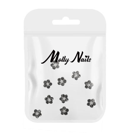Molly Nails K1126 3D flower nail decorations, 10 pieces