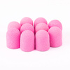 Pedicure caps 7 mm, 180 grit, 10 pcs Fabric Podo AlleMed Pink