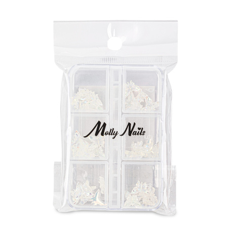 Boîte de décorations papillons 3D Molly Nails, 36 pièces