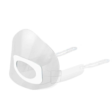 Mini cosmetic face shield for the mouth and nose – Mouth Shield, transparent, non-fogging, 5 pieces, L/XL