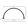 Lampe de maquillage LED en forme d'arc, 35 W, de bureau, sans ombre, noire, avec strass, taille L, HQ-75X