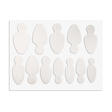 Lot de 12 moules en silicone « dual form » pour manucure française MollyLac, forme ovale