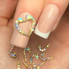Molly Nails 3D A/B diamond heart nail decorations, 10 pieces