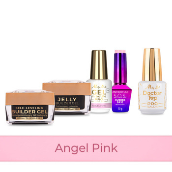 PRO MATCH SYSTEM 4+1 Angel Pink : 3 gels : Jelly&SelfLeveling;&Gel; en flacon + Base + Doctor Top 15 g GRATUIT