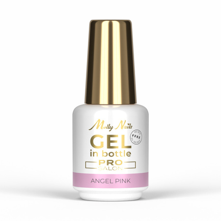 Żel budujący w butelce z pędzelkiem Gel in Bottle Molly Nails Pro Salon Angel Pink HEMA/Di-HEMA Free 15g